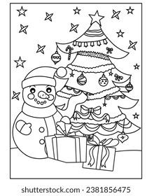 christmas coloring page kids