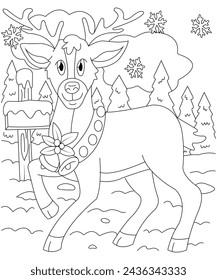 christmas coloring page for kids