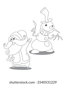Christmas coloring page for kids