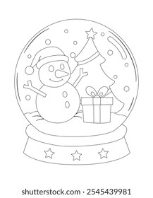 Christmas coloring page for kids and adults