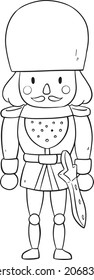 Christmas coloring page nutcracker art