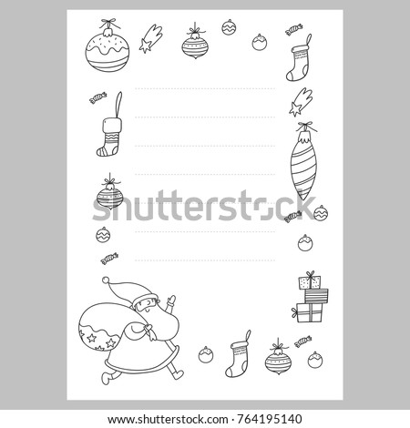 santa coloring book pictures coloring pages coloring sheets letter to santa template black and white