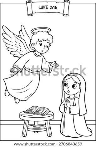 “Christian Christmas coloring pages featuring the Nativity story. Simple line-art illustrations for kids, perfect for printables, activities, and faith-based holiday learning.
