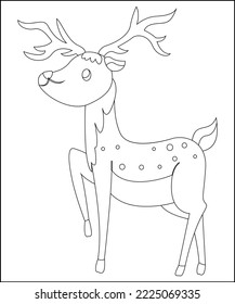 Christmas Coloring Pages Line Art Vector