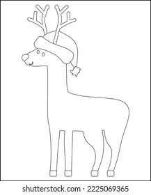Christmas Coloring Pages Line Art Vector