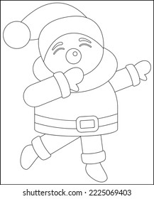 Christmas Coloring Pages Line Art Vector