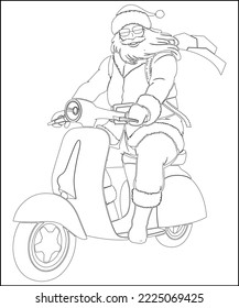 Christmas Coloring Pages Line Art Vector