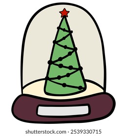 Christmas colorline icon element  vector  illustration