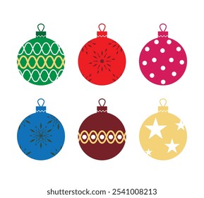  Christmas colors ball  ornaments icon set,Christmas balls are green, blue, red and pink,Christmas ball ornaments set icons vecto,hristmas element,design for christmas card,greeting card.