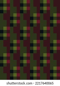 Christmas colors, seamless vector plaid pattern - red and green