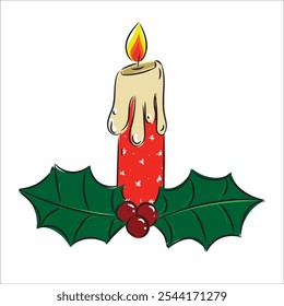 Navidades de diseño de Vector de velas de colores. 