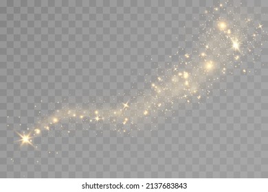 Christmas comet glitter with stardust glow effect.