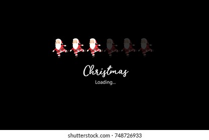 Christmas is coming, Cute Santa loading program screen