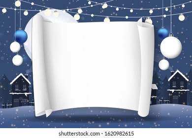 Christmas Is Coming. Christmas holiday, vector background with logo