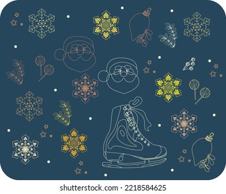Christmas components for creating your own textures and backgrounds