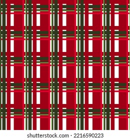 Christmas composition for Christmas card, holiday invitation, template, Border or frame with gold and red accents, christmas pattern seamless.