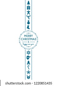 Christmas composition with decorations and wishes. Vector.