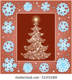 Christmas composition greeting card 3 - eps10 vector illustration.