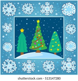Christmas composition greeting card 6 - eps10 vector illustration.