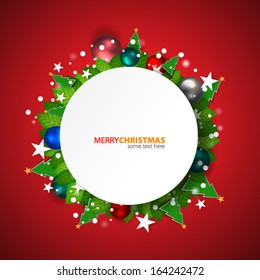 Christmas Concept with Circle Speech Bubble Background