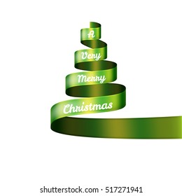 Christmas concept. Creative Christmas tree ribbon. EPS 10 vector file included
