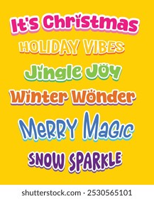 Christmas concept with fun retro lettering