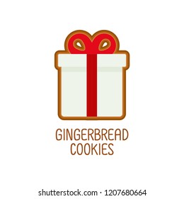 Christmas concept,cute gingerbread cookies for christmas. Isolated on white background