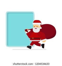 Christmas concept,Merry Christmas and happy new year. Greeting Card with Santa Claus