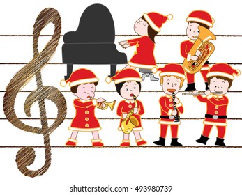 The Christmas concert of children.