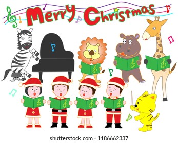 
Christmas concert with children and animals.

