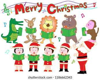 
Christmas concert with children and animals.

