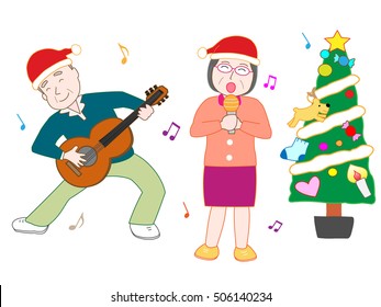 The Christmas concert of old man facilities.