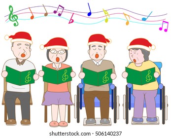 The Christmas concert of old man facilities.