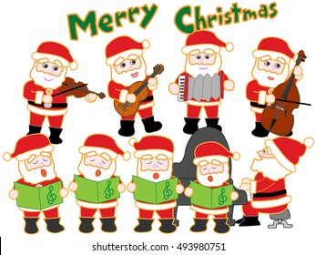 Christmas concert of Santa Claus.