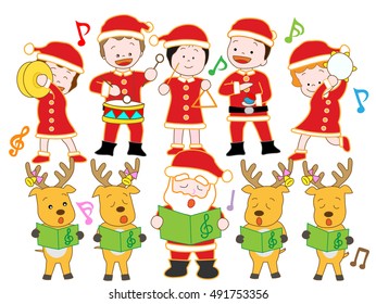 The Christmas concert of Santa Claus and the reindeer.Children enjoy it, too.