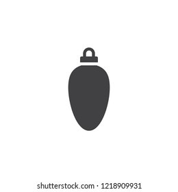 Christmas cone bauble vector icon. filled flat sign for mobile concept and web design. Xmas tree toy simple solid icon. Symbol, logo illustration. Pixel perfect vector graphics