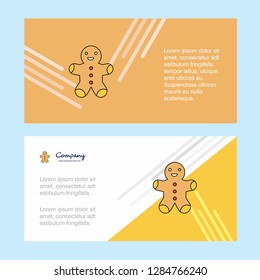Christmas cookie abstract corporate business banner template, horizontal advertising business banner.