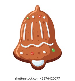 christmas cookie bell illustration isolated