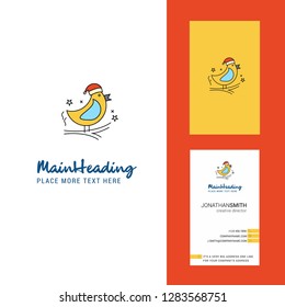 Christmas cookie  Creative Logo and business card. vertical Design Vector