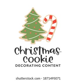 Christmas Cookie Decorating Contest, Merry Christmas Background, Christmas Cookie, Christmas Tree Cookie, Tree Icon Vector Illustration Background