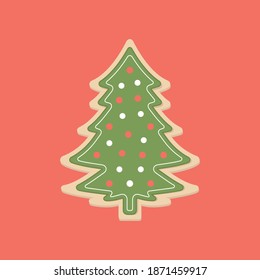 Christmas Cookie Decorating, Christmas Tree Vector, Christmas Cookie, Merry Christmas Background Vector Illustration Background