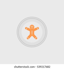 Christmas Cookie flat icon illustration isolated vector sign symbol