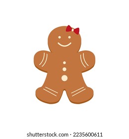 Christmas cookie. Gingerbread cookies. Vector graphics