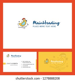 Christmas cookie  Logo design with Tagline & Front and Back Busienss Card Template. Vector Creative Design
