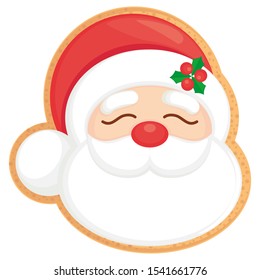 CHRISTMAS COOKIE SANTA CLAUS DESIGND AS A PORTRAIT