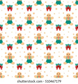 Christmas cookie seamless vector pattern design