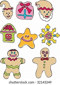 christmas cookie set - Shutterstock ID 32143249