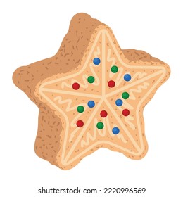 Weihnachtskeks mit Sternform-Symbol