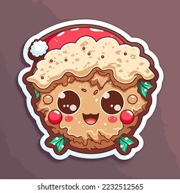 Christmas cookie sticker, xmas cookies stickers pack. Winter collection