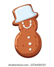 galleta de Navidad copo de nieve dulce aislado